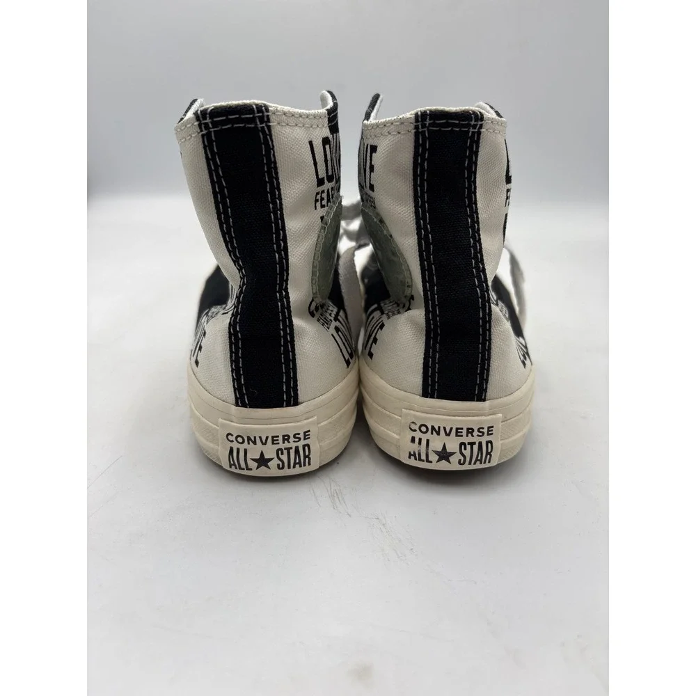 Converse Love Fearlessly Yourself First Black White Red‎ Heart, Kids Unisex Sz 2